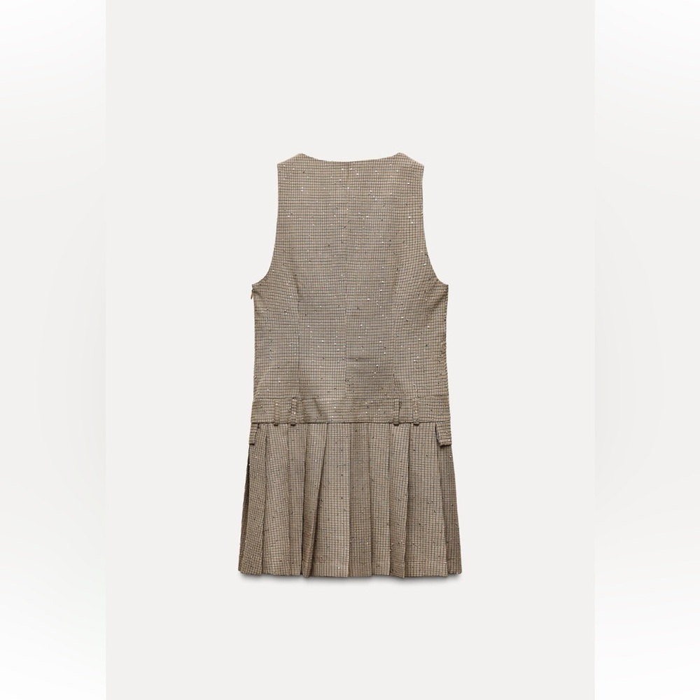 PLEATED PINAFORE DRESS - Picture 7 of 9